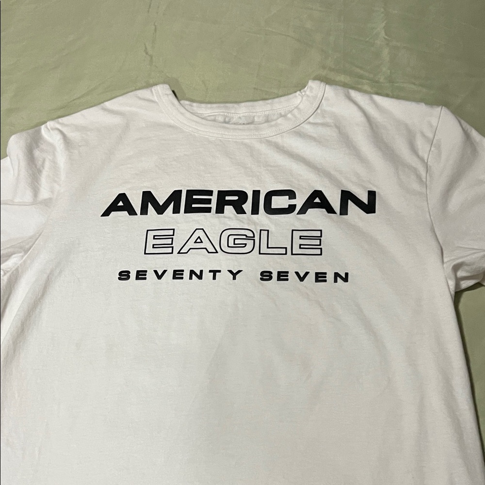 American Eagle Outfitters White Graphic Tee